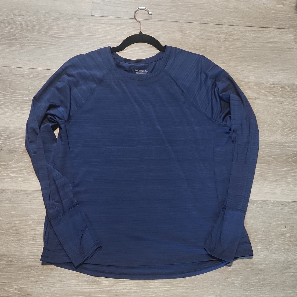Athleta Long Sleeve Tee in Navy Blue